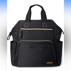 Skip Hop mainframe wide-open diaper backpack black